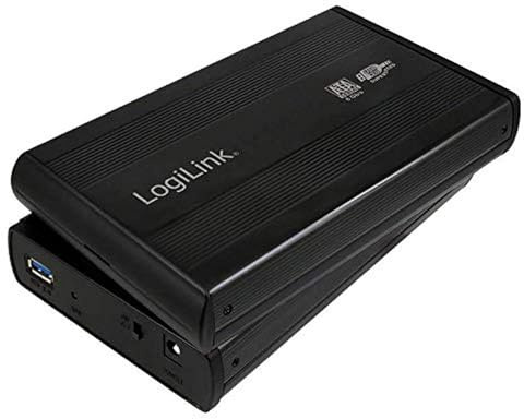 LogiLink UA0107 Festplattengehäuse für 8,9 cm (3,5 Zoll) SATA, USB 3.0 Aluminium schwarz