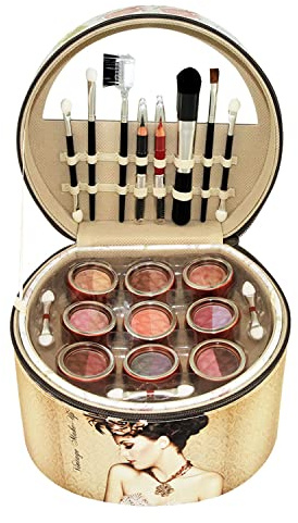 GLOSS ! Make-up-Koffer – Beauty-Set – Make-up-Palette – Matt und Glanz – Originelles Geschenkset für Frauen, Geburtstag, Muttertag, Weihnachten, Valentinstag - GOLD