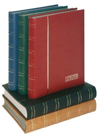LINDNER Das Original Einsteckbuch ELEGANT Nubuk, schwarz, wattiert, 60 weiße Seiten, durchgehende Klarsichtfolien-Streifen, 230 x 305 mm