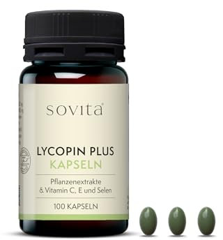 sovita Lycopin plus Kapseln | Mit den Vitaminen C & E und Selen für den Zellschutz | Nahrungsergänzungsmittel | 100 Kapseln