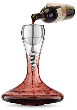Final Touch TWISTER Édition en acier inoxydable Carafe à décanter vin rouge Décanteur Carafe à vin