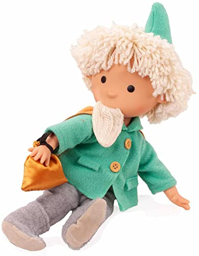 Götz 0070003 Sandmann Puppe grün mit Schlafsandbeutel und Musikwerk 37 cm | Weichkörperpuppe, für Kinder ab 3 Jahren, Original aus Film und Fernsehen, Melodie per Bauchdruck