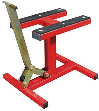BIKETEK Motocross MX Paddock Stand H-Stand Jack Up Motorbike Off Road Enduro Stand Red (PDSMX06)