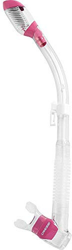 Cressi Dry, Snorkel Adatto per Snorkeling, Apnea e Immersioni Unisex – Adulto, Trasparente/Rosa, Taglia Unica
