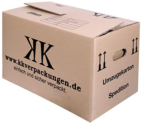 100x Midori XXL Umzugskartons 84L Volumen 2-wellig 660 x 360 x 405 mm