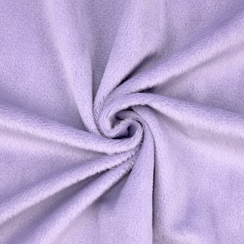 Kuschelweicher Microfaser Plüschstoff in vielen Farben - kullaloo SuperSoft SHORTY 1,5 mm Flor - helles lila (lavendel) - Plüsch Meterware