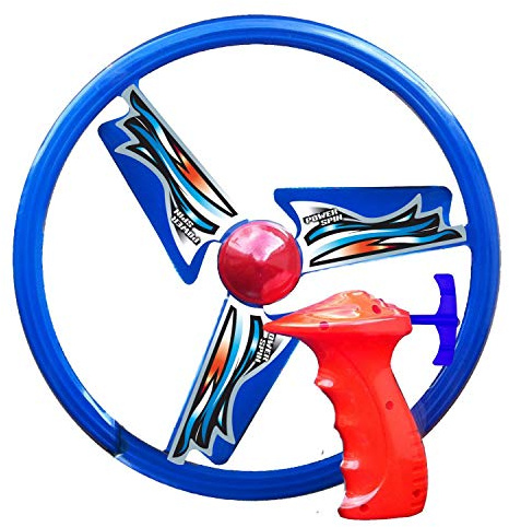 Paul Günther 1645 - Propellerspiel Power Spin, Flugspiel für Kinder ab 6 Jahren, Schnellstarter mit Powerzug, Rotor-Durchmesser ca. 26,5 cm