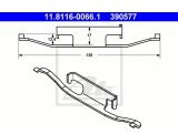 ATE Bremssattel-Feder Hinten 11.8116-0066.1 Kompatibel mit BMW 3 Touring E91 3 Limousine E90 3 Limousine E46 1 Schrägheck E87 3 Touring E46