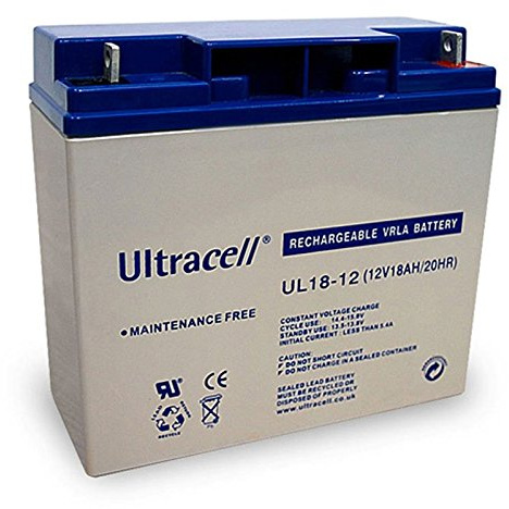 Batteria al piombo UL18-12, 12 Volt, 18 Ah con filettatura M5