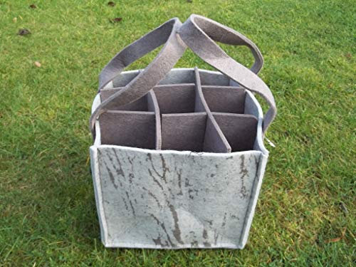 Flaschenkorb aus 6mm Filz für 9 x 0,5L Flaschen oder 5 x 0,75-1L Flaschen(ohne Inhalt)