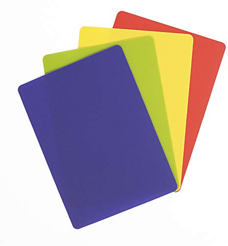 Dexas Kraftigt greppmatta flexibel skärbräda uppsättning av fyra 20 x 28 cm