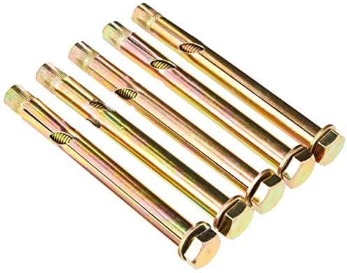 AHC K-ZYSLALB12130B5 M12 x 130 mm Loose Bolt Sleeve Anchor - Zinc/Yellow (Pack of 5)