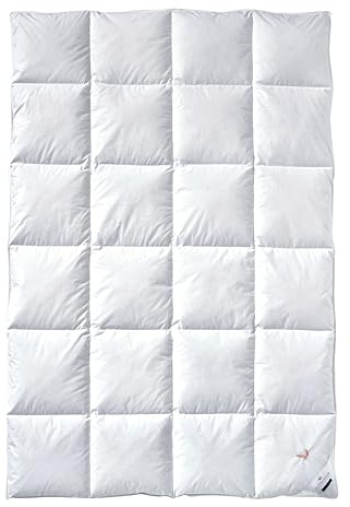 Billerbeck Daunendecke - E04 Gold Edition - Bettdecke für den Sommer - 155 x 220 cm Decke mit echten Daunen - Wärmestufe Sommerleicht