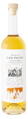 LOS PICOS Licor de Miel - Bebida Artesanal con Aguardiente de Orujo y Miel de Brezo, 30% Vol., 70 cl - Natural, Sin Aditivos, Sabor Dulce y Aromático