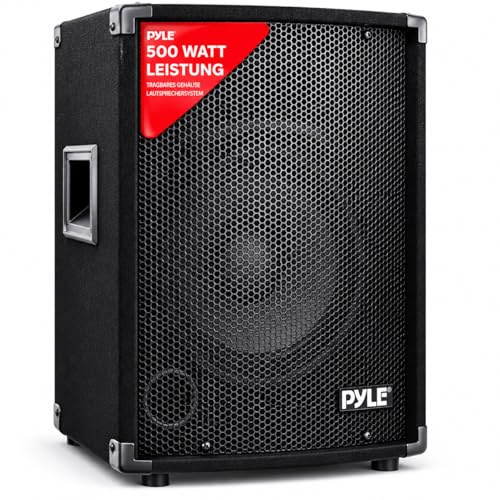 PA Speaker DJ Speaker – 500W Passive Portable Cabinet with 25cm Woofer & Horn, Professional Sound System for Events, Gigs, Parties, Studio, DJ, and Home Audio