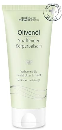 medipharma cosmetics Olivenöl Straffender Körperbalsam 200 ml | mit straffender Pflegeformel - mit Koffein, Gingko, Olivenöl und Ceramiden