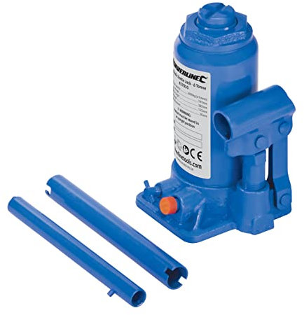 Silverline Hydraulic Bottle Jack 6 Tonne (457050), BLUE