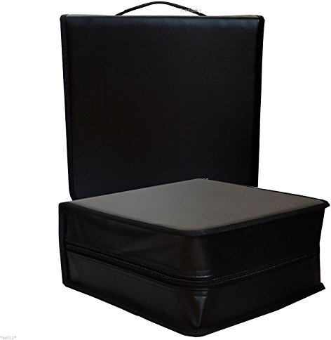Trendsky CD/DVD/BD Tasche für 500 Discs Bag Ordner Case | K.Leder, Vlies-Inlays, Ausfallschutz, Kratzschutz