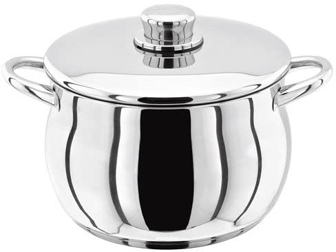 Stellar Classic Stainless Steel Stockpot with Lid 20cm, 3.2L Induction Ready, Oven Safe, Dishwasher Safe