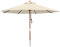 anndora® Sonnenschirm Gartenschirm 3,5 m rund - UV Schutz + Winddach - Natural