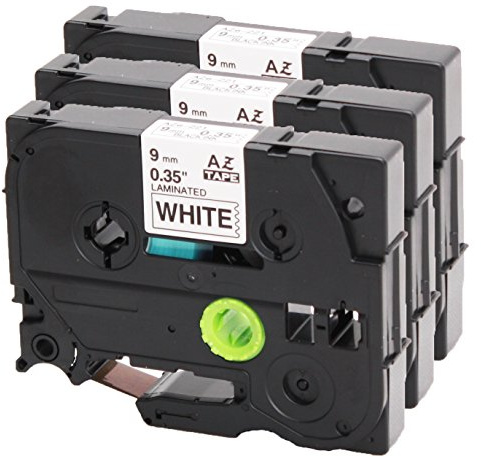 Silvertrade 3x Schriftband für Brother TZe-221 9mm schwarz auf weiÃŸ 9mm breit x 8m Länge kompatibel zu TZ221 P-Touch 1000W 1830 2730 D200 7100 2100 2030 1830 7600 VP 2430 1230 9700 PC 1090 2470 129