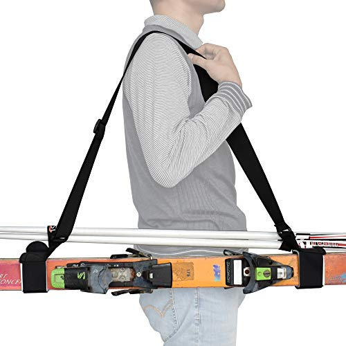 YYST ONE Picece Adjustable Ski Shoulder Carrier Ski Shoulder Lash Handle Straps The Shoulder Strap is Also a Boot Strap