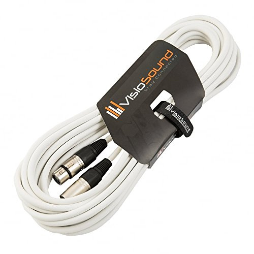 Male to Female XLR Mic Lead Balanced Microphone Patch Cable (White, 10m) | Noiseless OFC Balanced Microphone, Signal, Audio, Patch Cable / 8 Colours