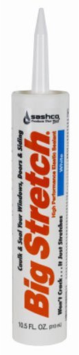 Sashco 10016 10.5oz 10016 Big Stretch Caulk 10.5-Ounce Cartridge, White
