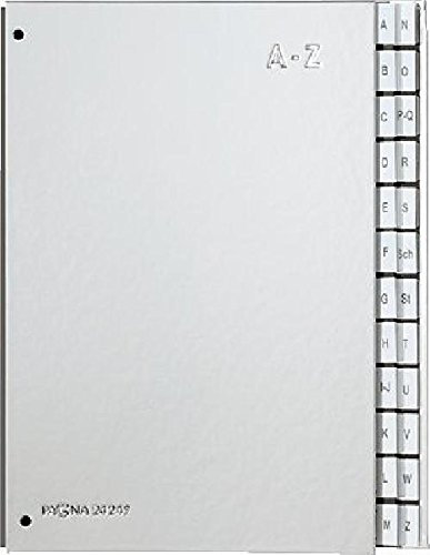 PAGNA Pultordner A-Z/24249-14, silber, A-Z, 24-teilig, 265x340x30mm