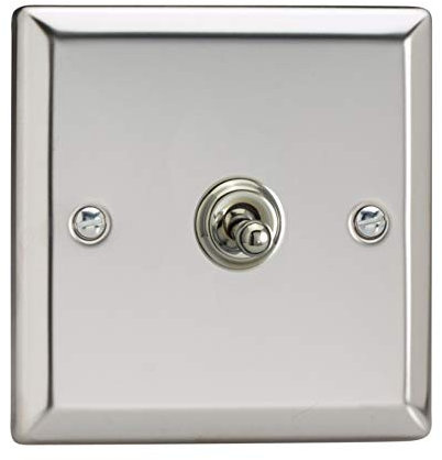 Varilight XCT1 Toggle Switches Mirror Chrome 1 Gang, 91x91x36mm