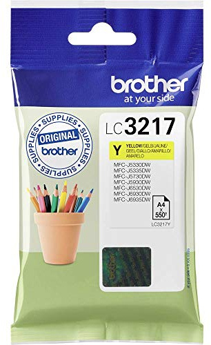 Brother LC3217Y Cartouches d'encre d'origine compatible avec Imprimantes Jet d'Encre Business Smart MFC-J5xxxDW/MFC-J6xxxDW Jaune