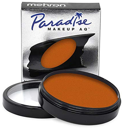 Mehron Paradise Make-up AQ Pro Size | Perfekt für Bühnen- und Bildschirmvorführungen, Spezialeffekte, Cosplay und Halloween | Wasseraktiviertes Gesichts- und Körperfarben 40 g Foxy