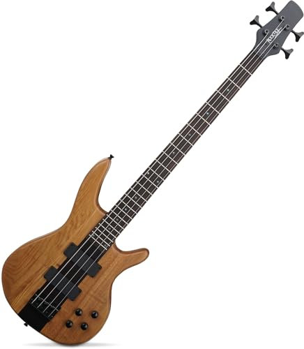 Rocktile Pro LB104-N LowBone E-Bass - 4-Saiter - Korpus: Linde - durchgehender Ahornhals - Griffbrett: Palisander- 2 Humbucker Tonabnehmer - Natur