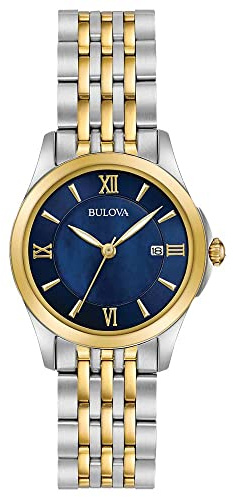 Bulova Classic Quartz Ladies Watch, Stainless Steel , Two-Tone (Model: 98M124)