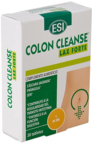 ESI Colon Cleanse Lax Forte - Laxante Natural con Cáscara Sagrada, Sen y Malva - Alivio del Estreñimiento, Regulador Intestinal y Digestión Saludable (1)
