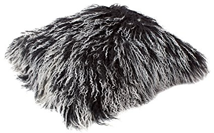 Reissner Lammfelle Tibet Lammfell Kissenbezug langflorig 30x30cm JYB14 Farbe schwarz (Tops)