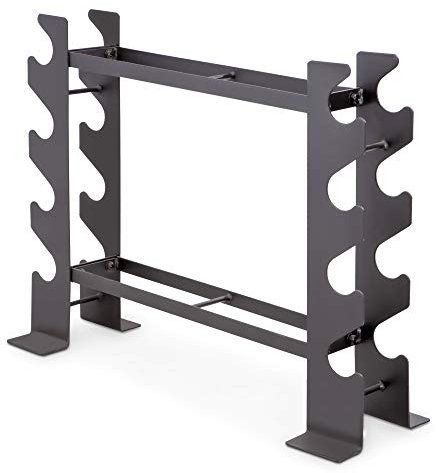 Marcy DBR-56 2-Etagen Hantelablage,hantelständer,hanteln,Gewicht,ablage,kurzhantelständer,Hexhantelablage,hexhantel, Schwarz, Hantelbank