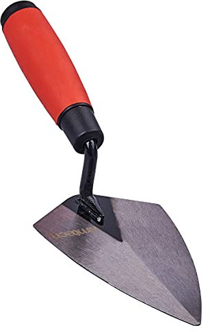 Am-Tech - Cazzuola triangolare con manico antiscivolo, 15 cm, colore: Rosso