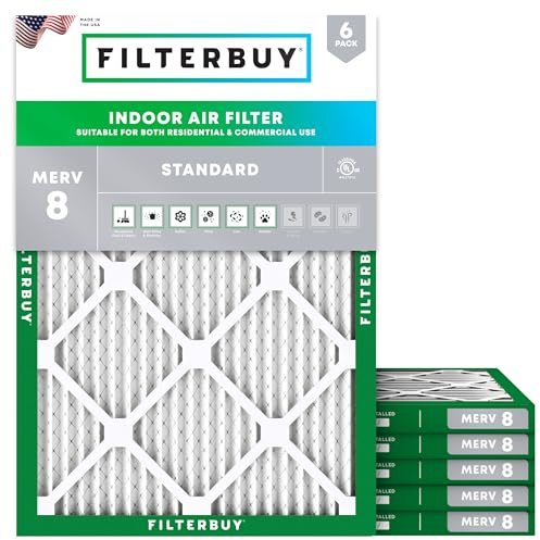 Ugnsfilter/luftfilter, AFB silverfärger, Merv 8, 6-pack