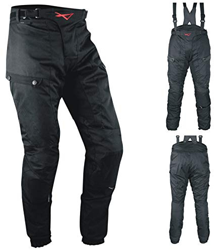 A-pro Moto de Cordura Pantalones 3 Capas Impermeable térmico Desmontable Hombre 28