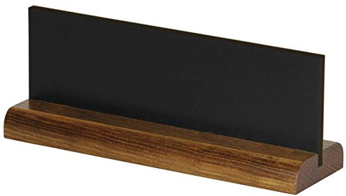 kaufdeinschild Tischaufsteller Kreidetafel für Reservierung/Tischnummer/Tischinfo 21 x 8 cm rustikal Holz