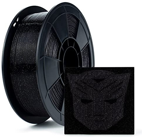 ZIRO PLA Filament 1.75mm 3D Drucker Filament PLA 1.75mm Twinkling Serie 1KG, Dimensional Accuracy +/- 0.03mm, Twinkling Schwarz