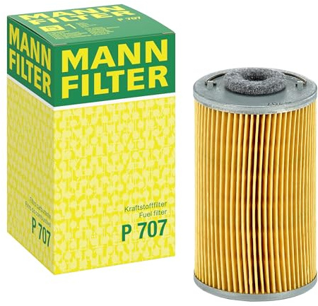 MANN-FILTER, P 707 Kraftstofffilter | Für LKW, Busse, Schutz des Kraftstoffsystems, Injektorschutz, Zuverlässige Kraftstoffversorgung, Echte OE-Technologie