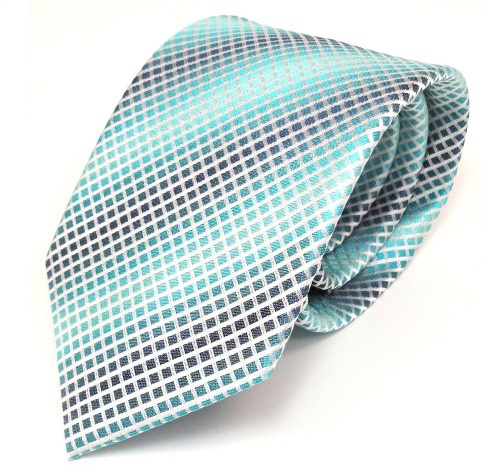 TigerTie Designer Seidenkrawatte in kariert - Breite 8 cm