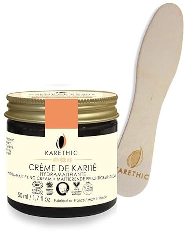 Karethic Crème hydra-matifiante bio au karité - Peaux mixtes et grasses 50ml