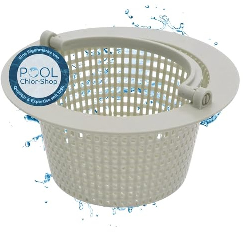 Duraol Panier de Skimmer Gris I Panier de Skimmer de Piscine de 12 cm de Diamètre I Crépine de Piscine de 8 cm de Haut I Tamis pour Écumoire I Crépine de Haute Qualité I Filtre les Saletés