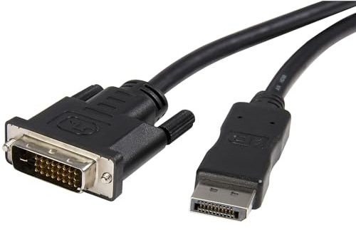 StarTech.com 10ft (3m) DisplayPort to DVI Cable - DisplayPort to DVI Adapter Cable 1080p Video - DisplayPort to DVI-D Cable Single Link - DP to DVI Monitor Cable - DP 1.2 to DVI Converter (DP2DVIMM10)