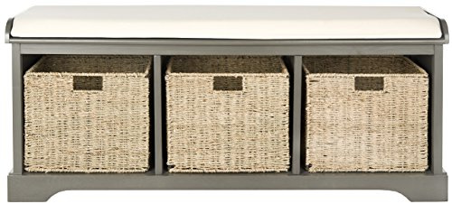 SAFAVIEH Modern Innen Bank, Aschgrau, 120 x 41 x 50