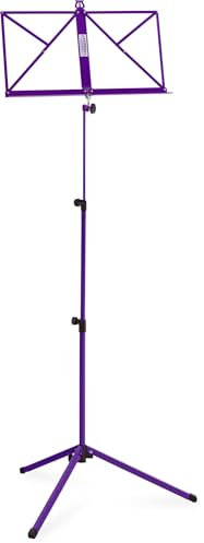 Classic Cantabile Notenständer Medium - Klappbares Notenpult für Kinder und Erwachsene - Mit Notenhalter an der Auflage - Höhenverstellbar von 65-130 cm - Gummifüße - Flieder