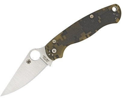 Spyderco Unisex – Erwachsene Taschenmesser para-military2 Digital Camouflage G-10, braun, 21 cm